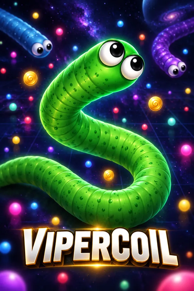 ViperCoil-Cover: eine grüne Schlange zwischen leuchtenden Münzen